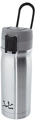 Jata Hogar 840 - Termo 250 ml de Acero Inoxidable Doble Pared, Botella Térmica 250 ml sin BPA, Mantiene Frío y Calor Varias Horas, Cierre Hermético Antifugas, Tapa Abatible y Pulsador Apertura