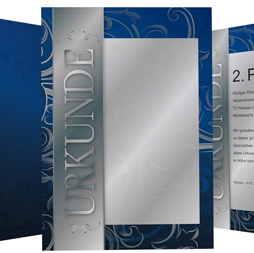 „Silber“ Urkundenpapier DIN A4 190g 50 Blatt – beidseitig bedruckt – inkl. Textvorlagen zum Download