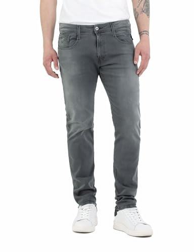 Replay Herren Jeans Anbass Slim-Fit mit Comfort Stretch, Dark Grey 096 (Grau), 36W / 30L