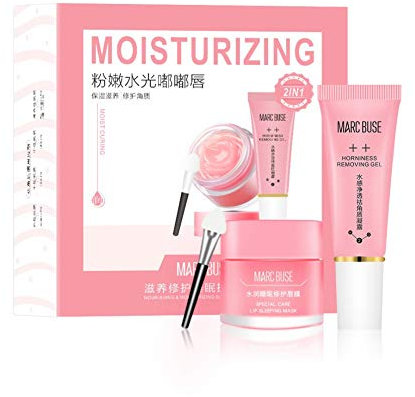 Allbestaye Lip Sleeping Mask Set Lippen Peeling Gel Dead Skin Removal Lippenpflege Long-lasting Moisturizing