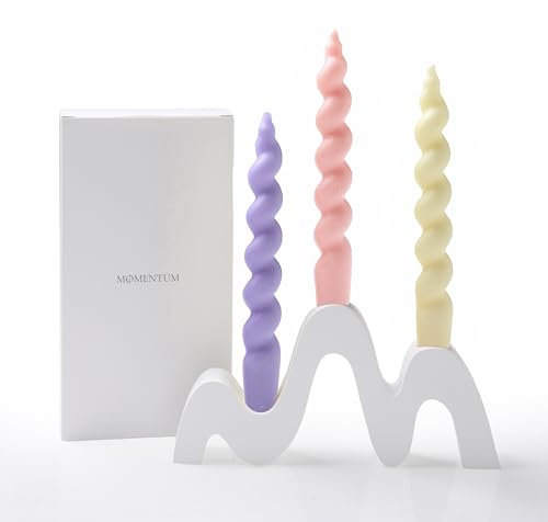 MOMENTUM® Porta Velas de diseño - Velas Decorativas - Velas Aromáticas - Regalo Original (Portavelas)