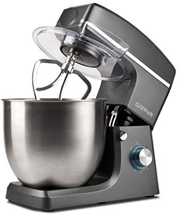 G3 Ferrari Impastatrice Planetaria con Tirapasta Pastaio 10&Lode G20113, 1500 W, 10 Litri, Acciaio Inossidabile, 6 velocità, Nero/Acciaio