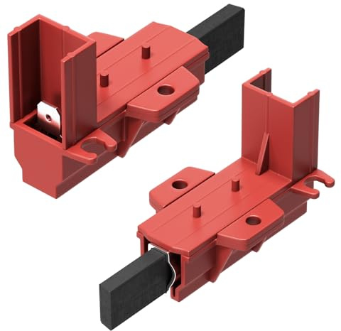 VIOKS 2x Motorkohlen Waschmaschine Ersatz für Indesit C00196539 | Kohlebürsten Kohlen Schleifkohlen, mit Halter, für Welling-Motoren
