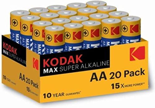 20 Piles Kodak Alkaline Max AA LR06