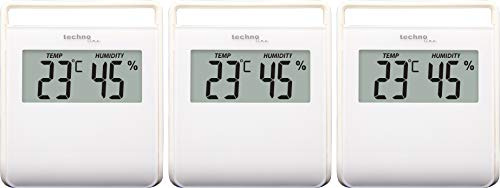 Technoline WS 9440 3er Set Digitales Thermometer Hygrometer Thermo Hygro Indicator 3er Set zum Aufstellen oder zur Positionierung durch Magneten