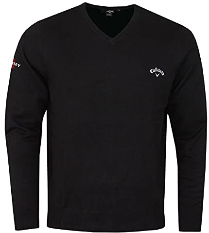 Callaway Golf Mens Odyssey LS V-Neck Sweater - True Black Tour - XL