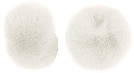 BYNYXI Kunstpelz Manschetten Damen, Plüsch Manschette Ring Handgelenkmanschetten Winter Handwärmer Ärmel Manschette Wei´Schwarz Stulpen Pulswärmer für Frauen Handwärmer Kunstpelz Fell Manschetten