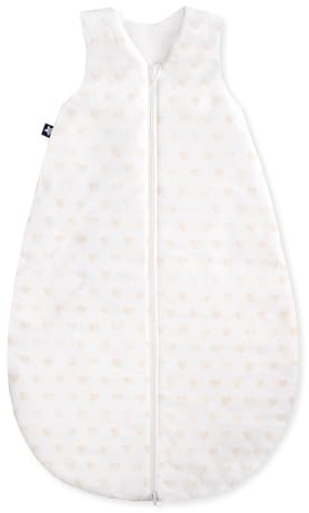 Julius Zöllner Baby Ganzjahresschlafsack aus Baumwolle, Standard 100 by Oeko-Tex, Made in Germany, Gr. 70, Schlummerherzen