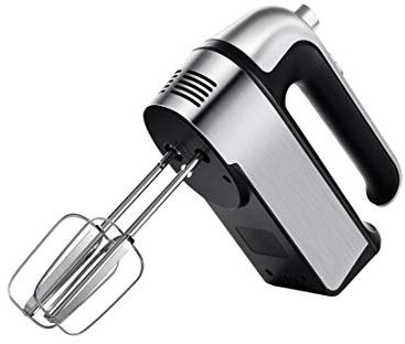 Samnuerly Frullino per Le Uova in Acciaio Inossidabile, Miscelatore Manuale Elettrico a 5 velocità con impastatore da Cucina tenuto in Mano