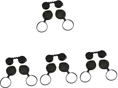 Milisten 4sets Rubber Protective Objective Lens Caps Lens Covers for Binoculars for Birdwatching and Travel
