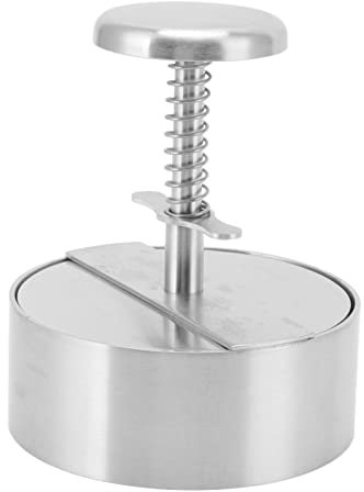 Burger Press, Stainless Steel Hamburger Press Patty Maker Patty Making for Beef Vegetable BBQ, 4.5in