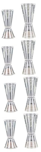 Cabilock 8 Piezas Taza Medidora Bebida Jigger Barman Jigger Moldes De Hormigón Pavimentación Jigger Medidas Barra Japonesa Jigger Onza Vino Martini Jigger Bar Herramienta Vino Jigger