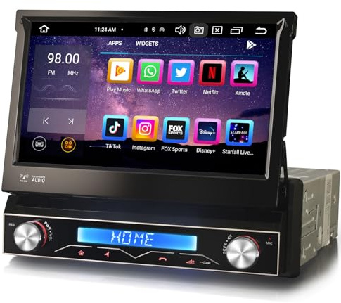 Android 14 8-Kern Universal 1 Din Autoradio Sat NAV CarPlay GPS WiFi DSP IPS DAB+BT 5.0 RDS FM A2DP Radio