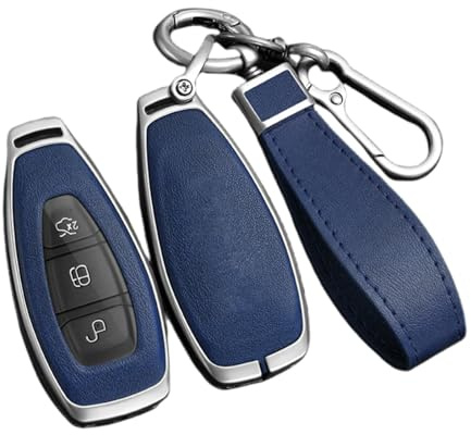 Happyit Zinklegierung Autoschlüssel Hülle Gehäuse für Ford Focus 3 4 ST Mondeo MK3 MK4 Fiesta Fusion Kuga 2013 2014 2015 2017 Key Shell