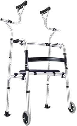 Gehgestell Mit Rollen,Gehbock mit Rollen Klappbar, Gehbock Für Senioren Stabil, Leichtgewicht Gehgestell Mit Sitzbrett, Gehhilfen Senioren Klappbar, Gehwagen Rollatoren Faltbar Leichtgewicht