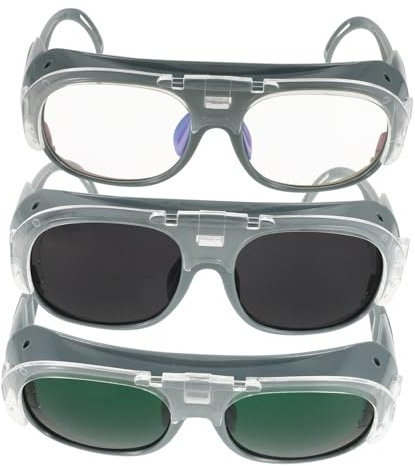 Operitacx 3paires Lunettes De Soudage De Sécurité Homme Protection Oculaire Antigel Verres Interchangeables Transparentes Confort Ergonomique Et Résistance Aux Impacts Pour Travail Prolongé