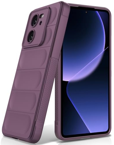 BonYonka Funda de Silicona para Xiaomi 13T/Xiaomi 13T Pro, Violeta | Diseño Ondulado Antigolpes, Forro Interior de Microfibra Antirrayas, Tacto Suave y Sedoso, Protección Militar contra Caídas