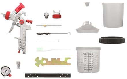 Autobest Pistolet de Peinture pneumatique 2 Buses