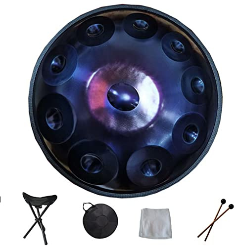 Professionelle Handpan Drum 9 14 Noten Stahl Percussion Instrument mit Reisetasche Seil Dekoration & Schlägel für Meditation Yoga & Zen Musik