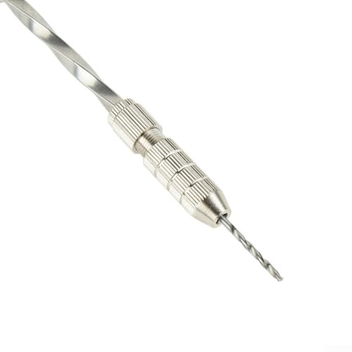 Juego de brocas manuales de 0,5-3 mm, azul, automático, 10 brocas pequeñas para modelos de madera y plástico, herramienta de mano de aluminio (juego B)