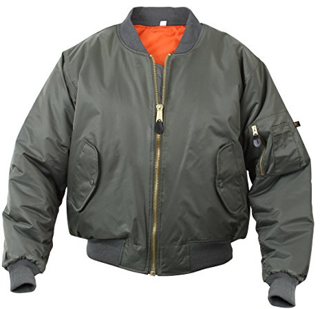 Rothco Kids MA-1 Flight Jacket – Warm & Comfortable Outdoor Bomber Aviator Pilot Coat, Sage Green, S