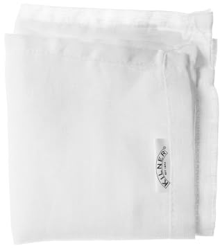 Kilner Baumwolle Passiertuch | 50 x 50 cm | Passiertuch wiederverwendbar zum Abseihen und Trennen von Käsebruch und Molke | Auspressen von Fruchtsäften | 100% Baumwolle | 60° Grad Waschbar | Seihtuch, wiederverwendbar, ultrafeines Gewebe, gesäumter Rand, bei 60° waschbar, strapazierfähig, langlebig, Weiß