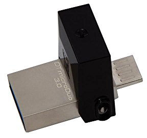 Kingston Technology DTDUO3/16GB DTDUO3/16 GB micro Duo (16 GB, USB 3.0/micro-USB, 5 V, Flash), Black