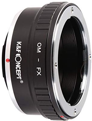 K&F Concept OM-FX Objektiv Adapterring,Adapter Fuji FX,Objektivadapter für Olympus OM Objektiv auf Fujifilm X-Mount Bajonett Systemkamera(Fuji Finepix X-T1,X-E2,X-E1,X-A1,X-M1,X-Pro1)