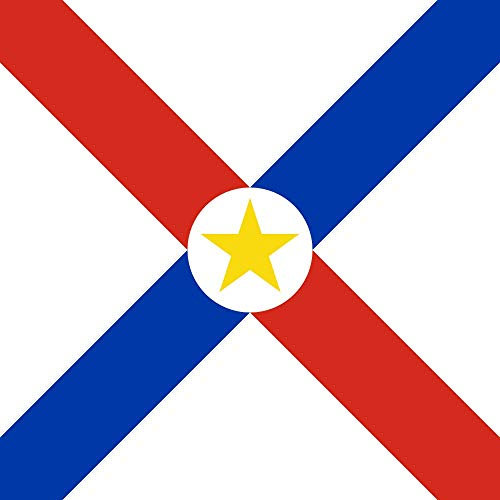 magFlags Bandera XL Jack naval de Paraguay | 2.16m² | 150x150cm