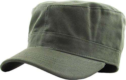 KBK-1464 OLV XL Cadet Army Cap Basic Everyday Military Style Hat (Now with STASH Pocket Version Available)