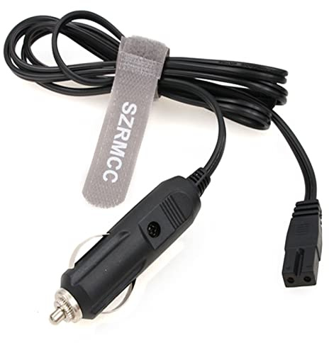 SZRMCC Auto-Zigarettenanzünder auf 12 V DC 2-poliges Kabel Stecker Netzteil Kabel für tragbare Auto-Kühler Kühlbox Mini Kühlschrank (1.5m)