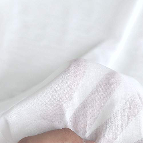 TOLKO Bauwollstoffe Sommer Batist Stoff aus 100% Baumwolle | zarter Nesselstoff als Modestoff Kleiderstoff Dekostoff | Stoffe zum Nähen Meterware Baumwolle zum Dekorieren (Weiß 150cm breit)