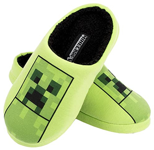 Minecraft - Zapatillas para niños Zapatillas para niños Zapatillas Creeper Zapatillas Ropa - Zapatillas para niños
