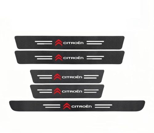 Woniyal 5 Pièces Protection Seuil de Porte de Voiture pour Citroen Saxo VTS C2 VTS C4 VTS, Autocollants Protection Seuil Protection de Peinture de Seuil de Porte