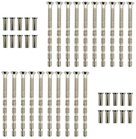 Lot de 20 vis de connexion M4 x 60 mm mâle vers femelle pour poignées de porte, rosaces et autres