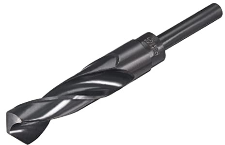 QUARKZMAN 1/2 Schaft 22mm Bohrer 9341 Spiralbohrer für Industrie Schwarz | 1 Stück, Reduzierte Schaft, Hochgeschwindigkeits Stahl, Haus Aluminium Metall, Nitridbeschichtet