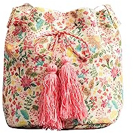 CORIOS Estilo Étnico Bolso Tote y Mano de Lona para Mujer, Hombro para Boho y Playa con Borlas, Retro Bolsa de Cubo y Bandolera para Vacaciones, Citas y Viajes Multicolor