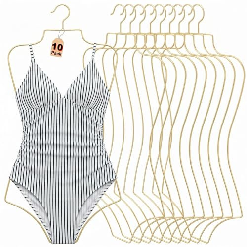 Synhozz Kleiderbügel für Badeanzug, Draht-Körperform, Metall, Dessous-Aufhänger, Bikini, Bademode, Schrank, Aufbewahrung, Organizer, Kleiderbügel, geeignet für Kleidung, Mantel, Sport-BH, Kleider