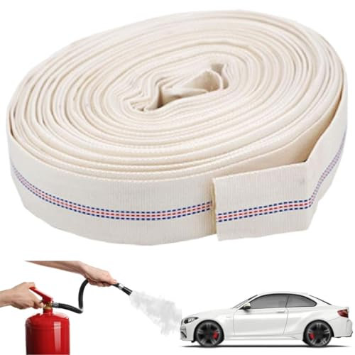 HAILM Feuerwehr Schlauch Bauschlauch PVC Pumpenschlauch Industrieschlauch Flachschlauch Abflussschlauch Wasserschlauch,20m,1.5 Inch