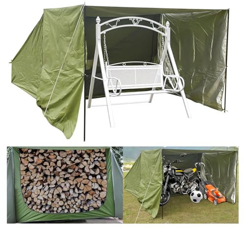 YSMSMZJK Fahrradbox mit Abnehmbarem Schattentuch Gartenhütte Geeignet für Schaukelstuhl, Outdoor-Sofa Motorrad Garage Winterfest Garten Gerätehaus