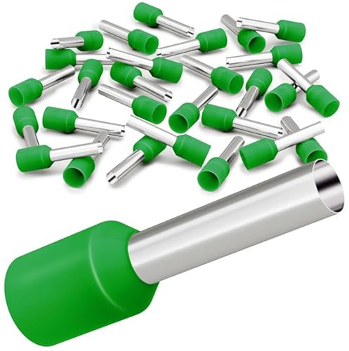 HOLMOL Lot de 150 embouts de câble de 0,25 mm² de 0,25 mm² | Cosses isolées de 0,25 mm² x 6 mm, embouts de câble de 0,25 mm² de long, kit d'embouts de câble pour connexion de fil (0,25