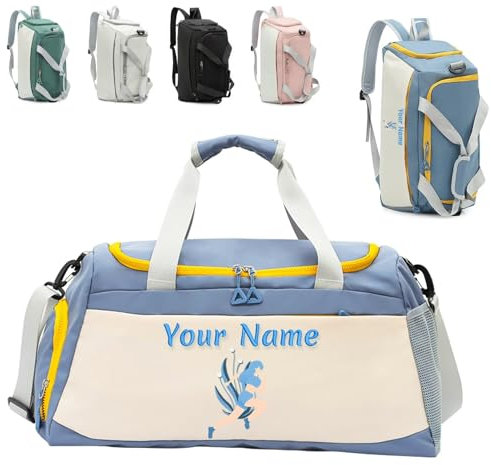 Personalisierte Seesack mit großer Kapazität, Personalisierte Namen Reisetasche, Mehrzweck-Turnbeutel für Tanz/Fitness/Yoga/Reisen, Geschenk für Männer und Frauen