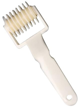HSTWODE 1 Pizza Dough Docker Pastry Roller - Premium Rolling Pin for Perfect Pizza, Dough Hedgehog with Spikes, Ideal for Home and Commercial Kitchen, Accessories for Baking and Pasta (A Small)