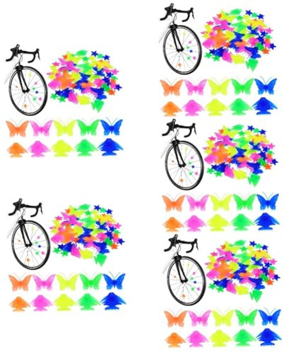 BESPORTBLE 310stücke Fahrradspeichenperlen Bunte Kunststoff Clips Für Kinderfahrräder Dekoration Stern Schmetterlings Und Fischform Für Jungen Und Mädchen Fördert Kreativität Und