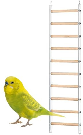 Fågelstege, fågelstege för bur - klätterstång Toy Cage | Finches Toys stege leksaker med 360° roterande krok för Conure Conure-kaminpåsar