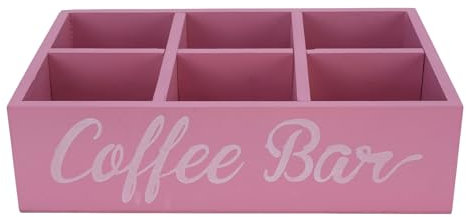Organisateur de la station de café Organisateur d'accessoires de bar en bois Organisateur pour comptoir des gousses de café Boîte de rangement Boîte de rangement Dispensateur 6