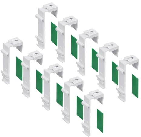 YZROHYI 10 Stück Klemmträger für Doppelrollo,Klemmhalter für Klemmfix Rollo Zubehör,Ersatzteile Rollo Halterung Fenster Ohne Bohren,Rollohalterungen,Support Pleated Blind Set für Holz-Fenster