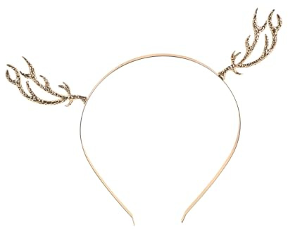 TOVINANNA Rentier Geweih Haarreif Weihnachten Metall Stirnband mit Hirschhorn Design für Frauen und Mädchen Party Accessoires und Cosplay Zubehör