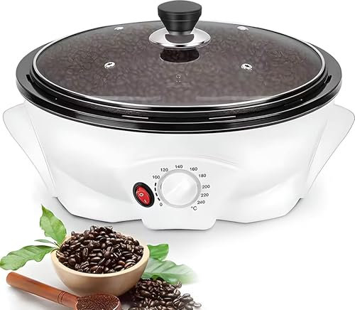 WuDLi Coffee Roaster Machine 1200W, Temperature Adjustable From 0-240 ℃, 800g Capacity, for Cafe Shop Home Use