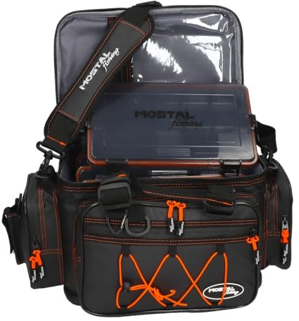 Mostal Anglertasche Taipan 710 wasserdichte Angeltasche mit 4 Boxen